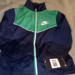 Boys Nike Jogger Jacket Blue & Green Size 5